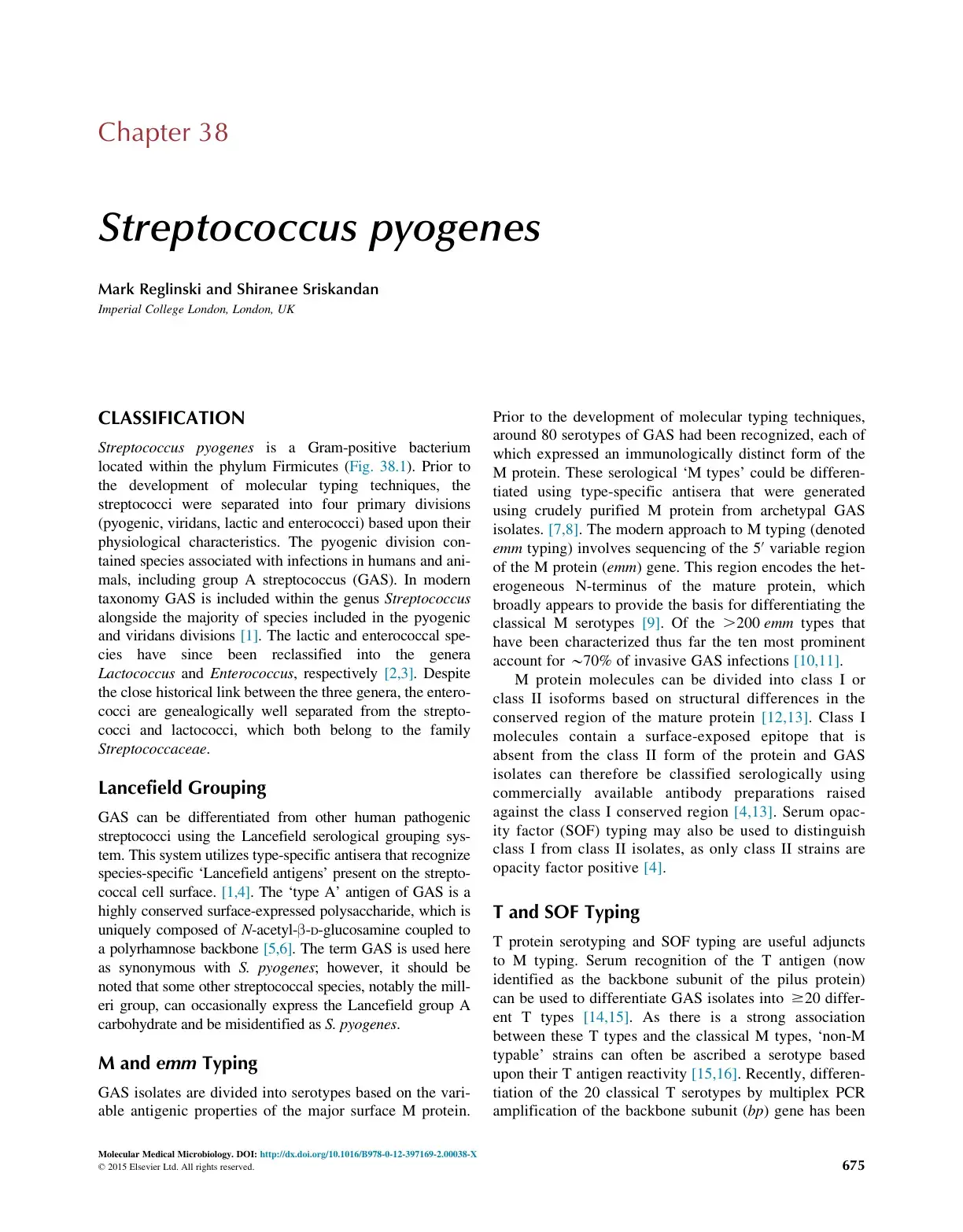 غلاف كتاب Streptococcus pyogenes