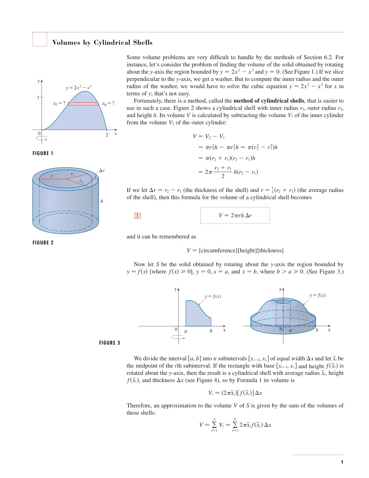 غلاف كتاب Volumes by Cylindrical Shells