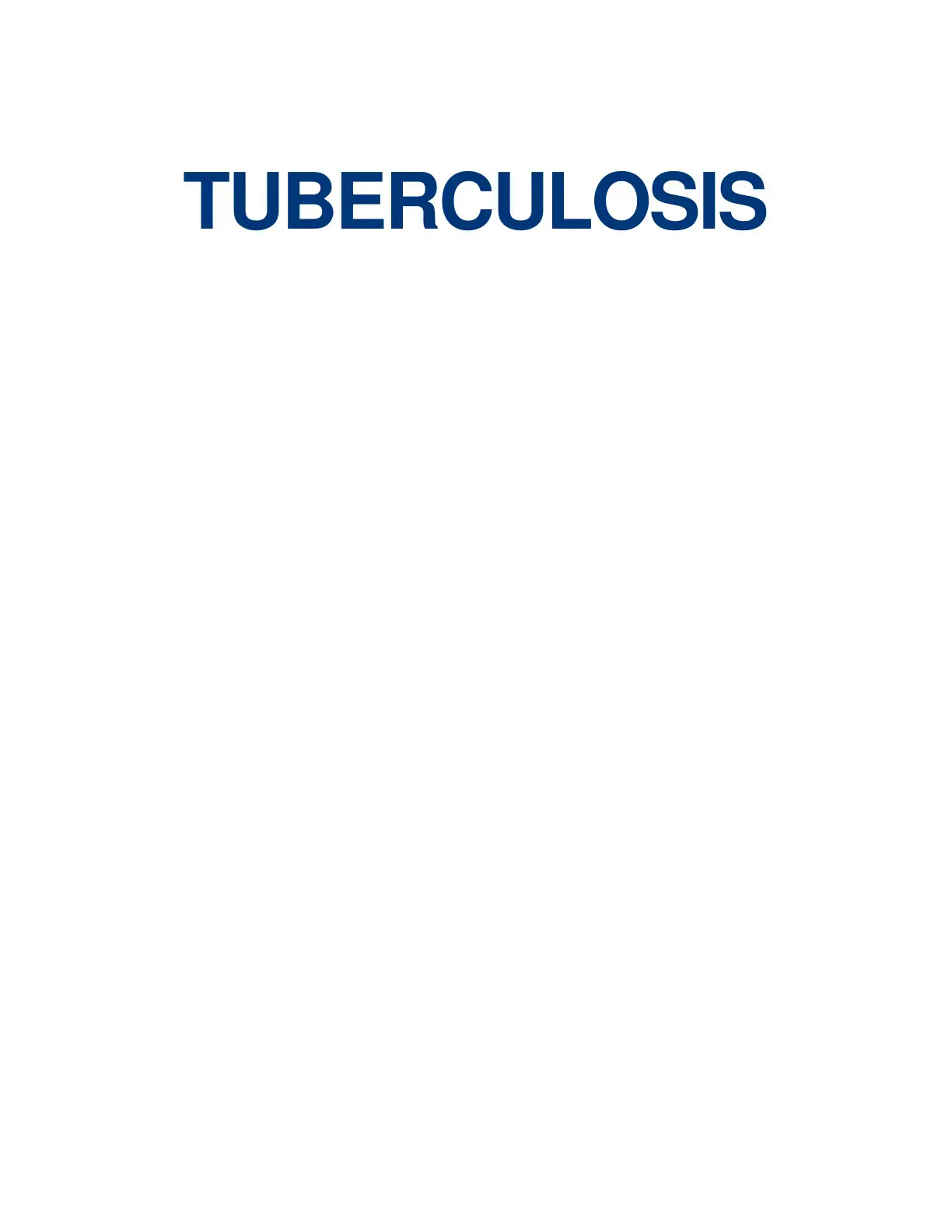 غلاف كتاب TUBERCULOSIS