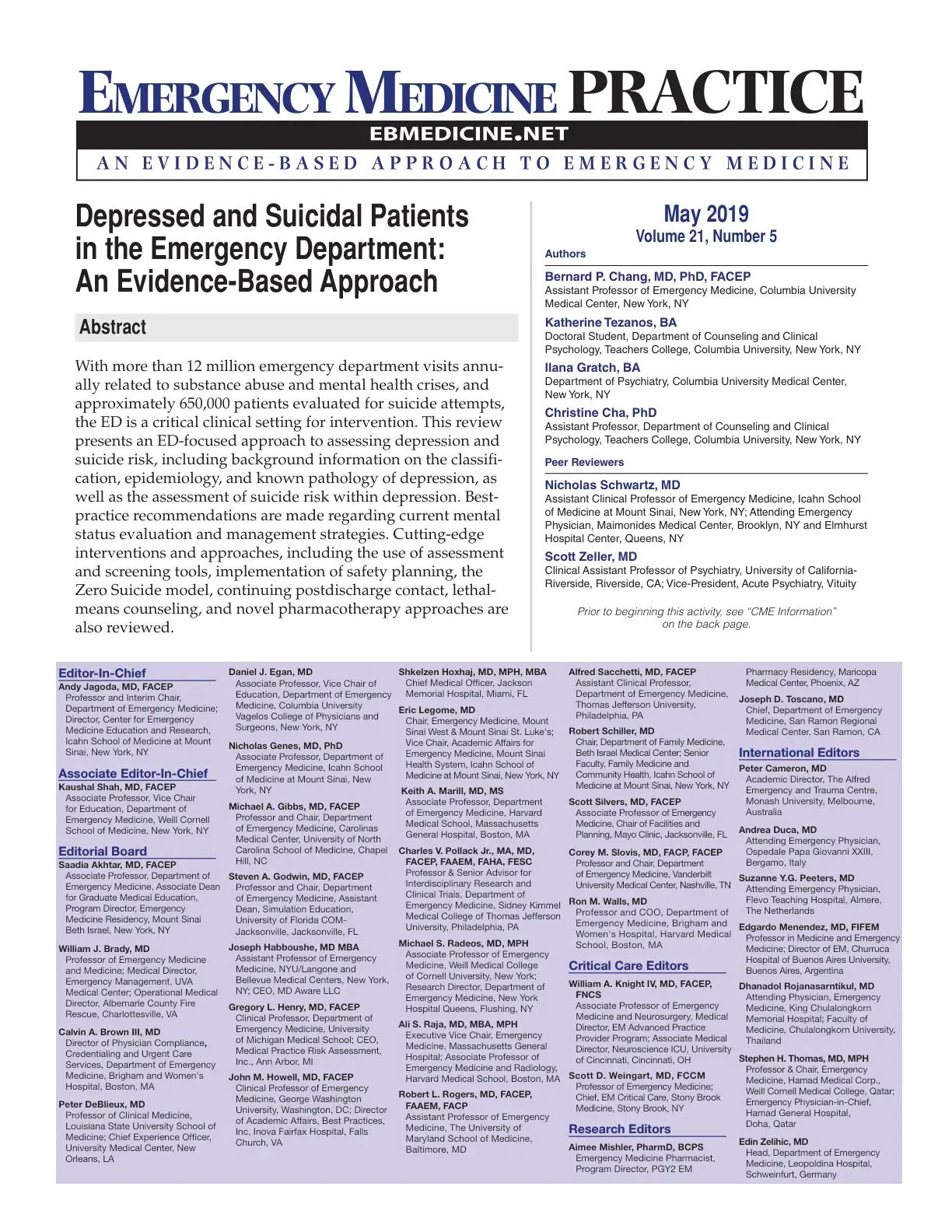 غلاف كتاب Depressed and Suicidal Patients in the Emergency Department: An Evidence-Based Approach