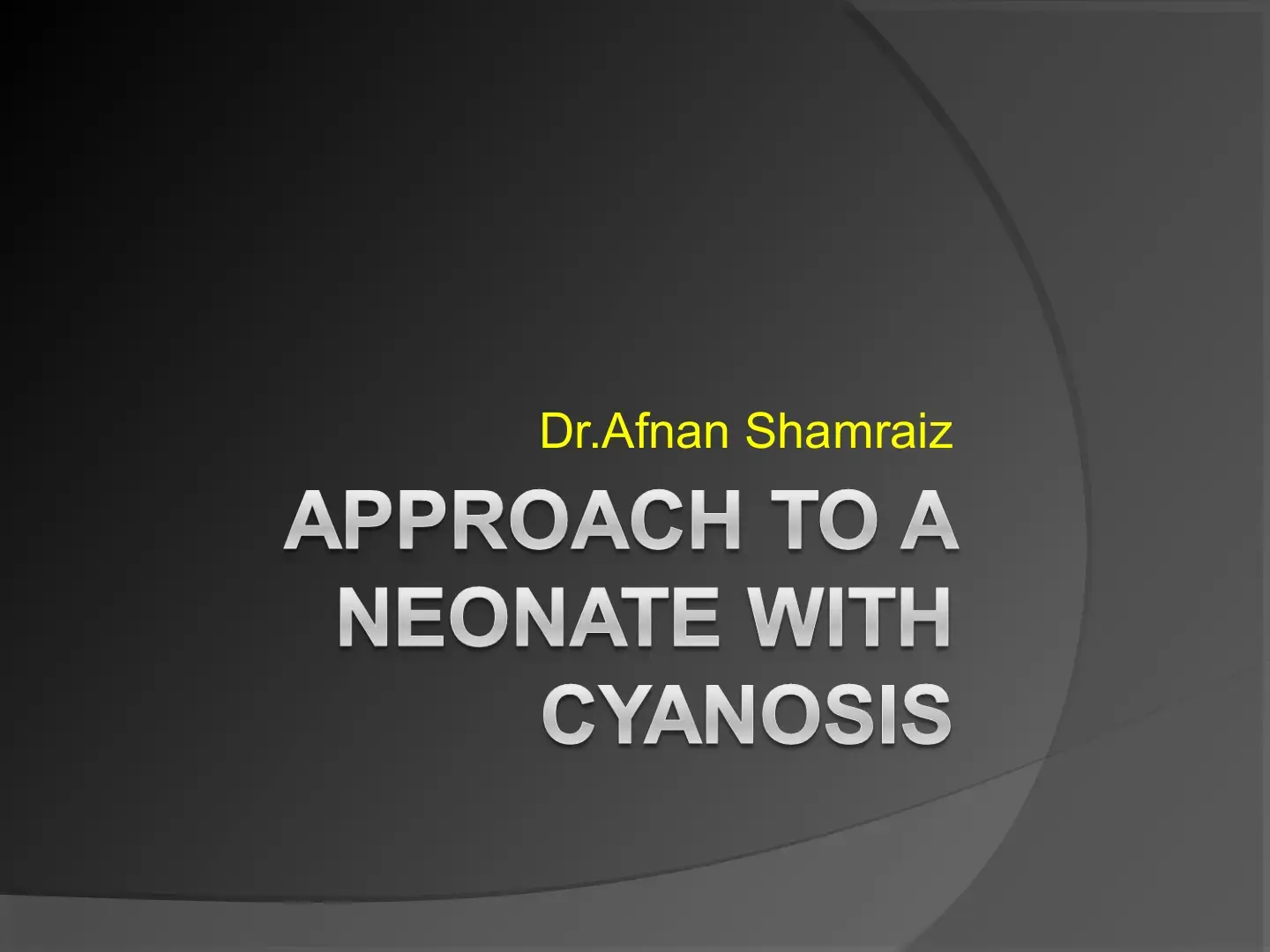 غلاف كتاب APPROACH TO A NEONATE WITH CYANOSIS