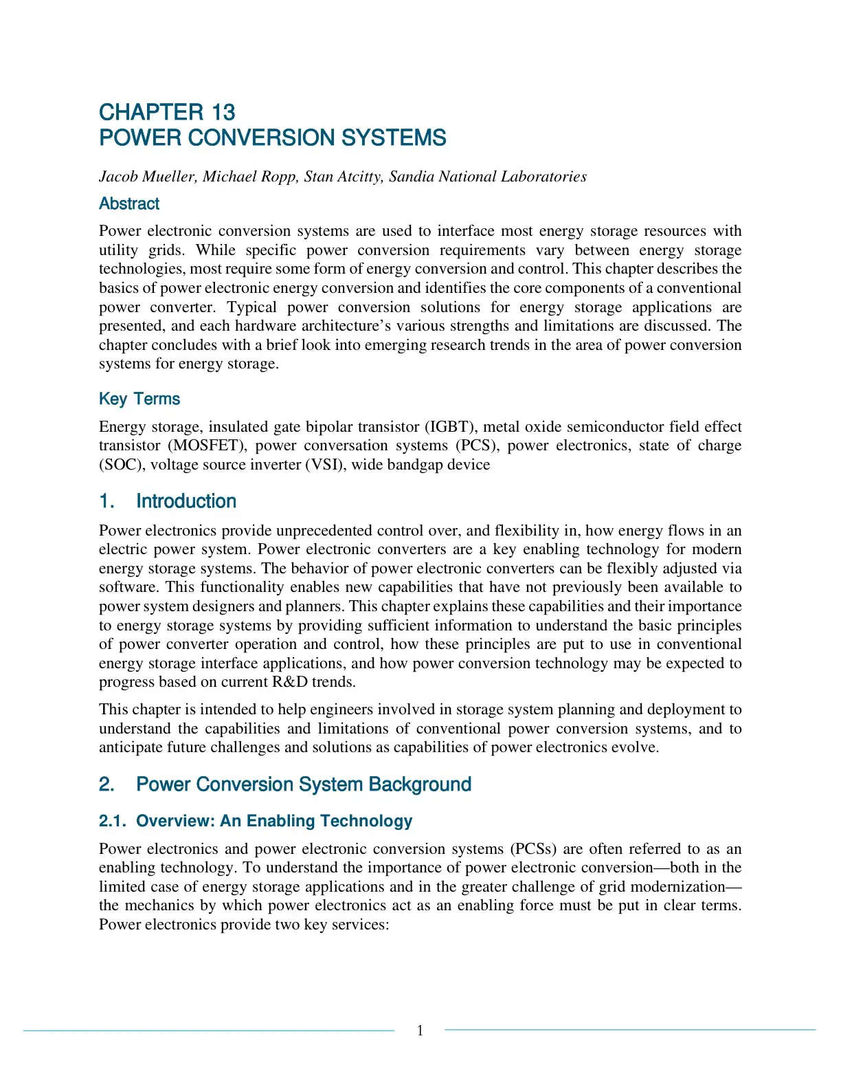 غلاف كتاب Power Conversion Systems