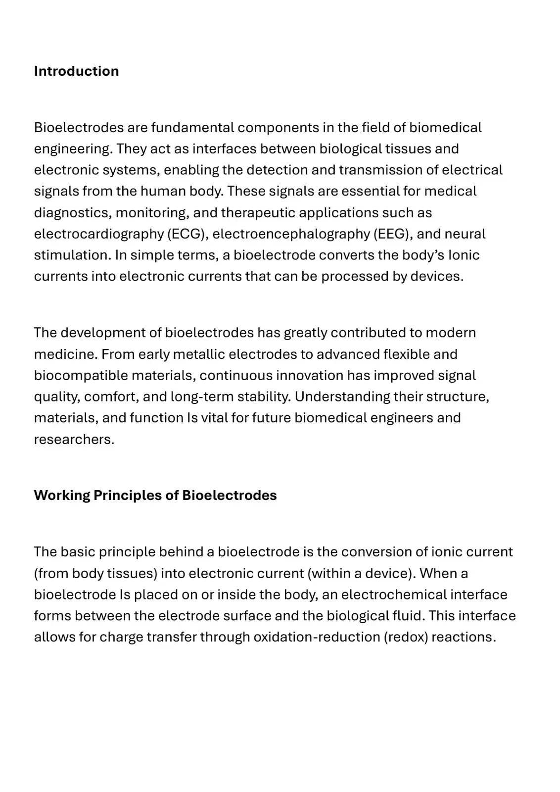 غلاف كتاب Bioelectrodes