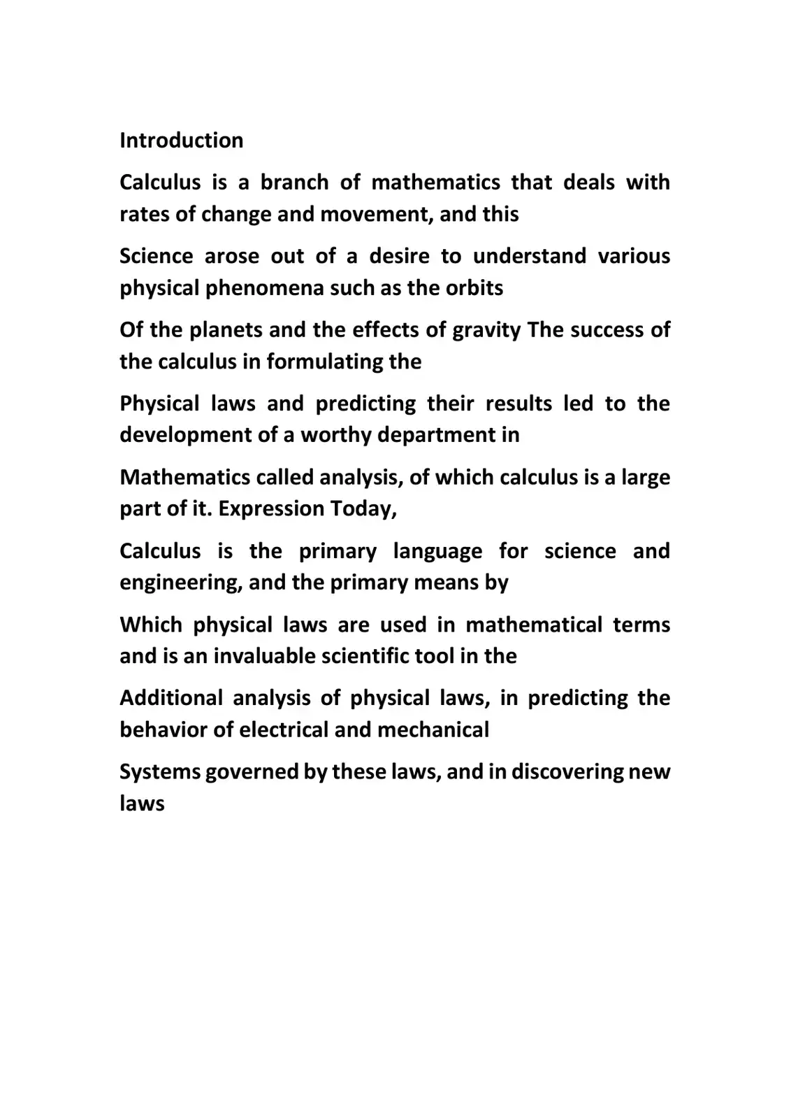 غلاف كتاب Introduction to Calculus