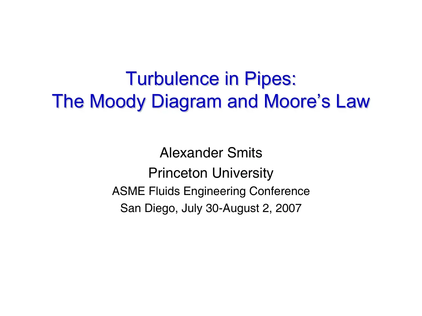 غلاف كتاب Turbulence in Pipes: The Moody Diagram and Moore's Law