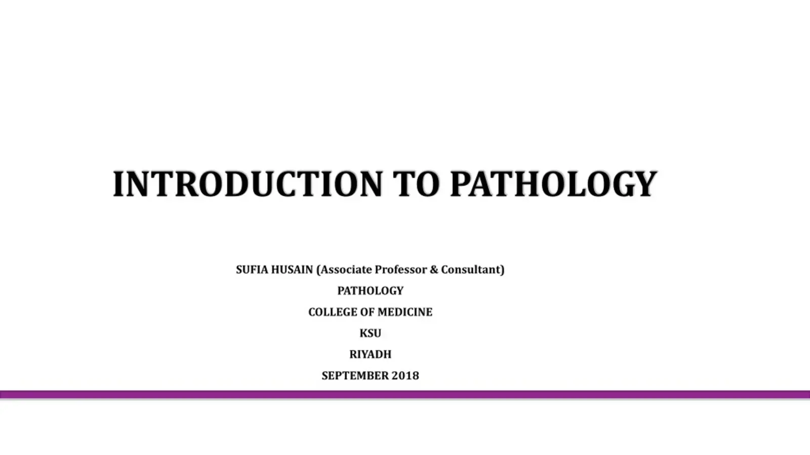 غلاف كتاب INTRODUCTION TO PATHOLOGY
