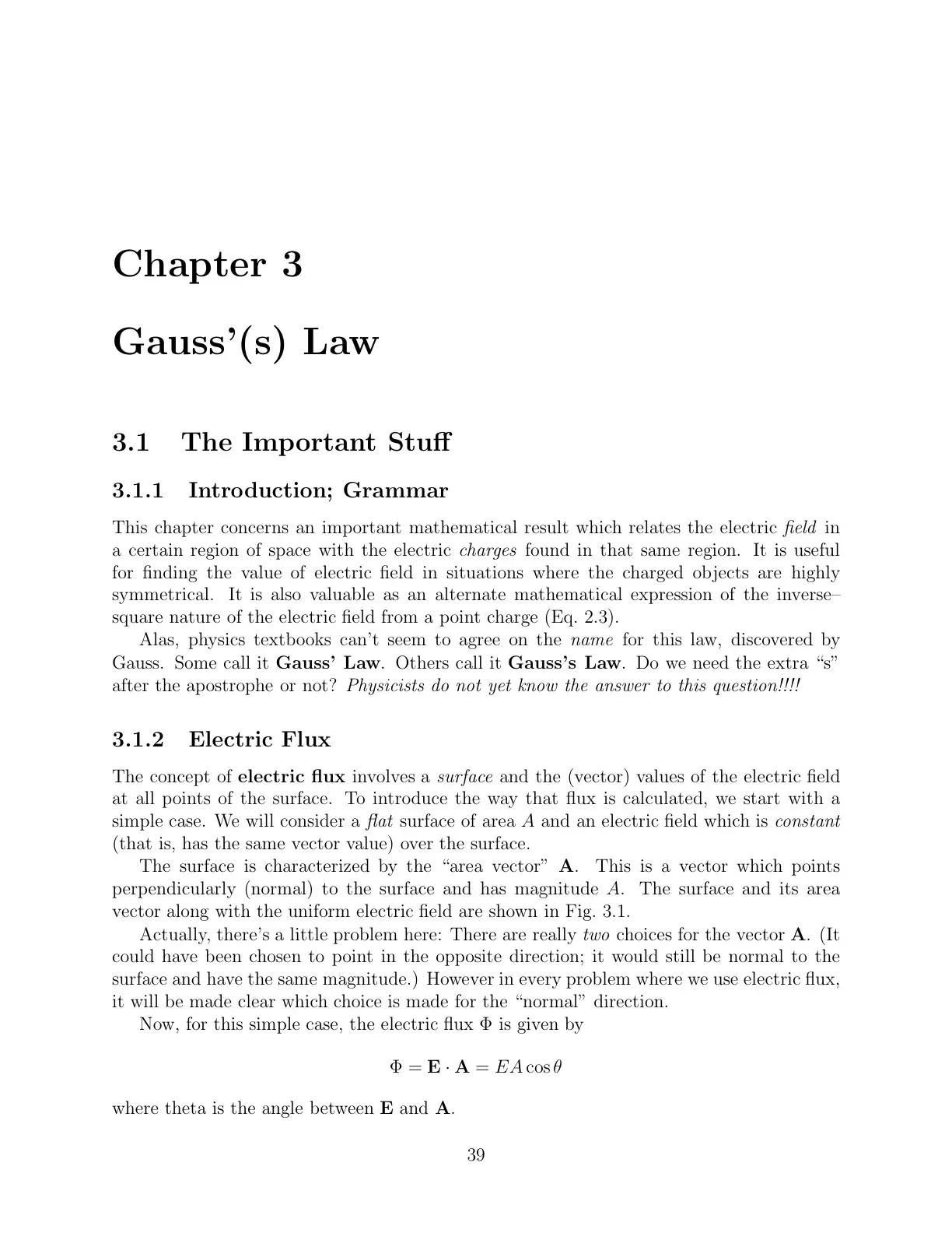 غلاف كتاب Chapter 3: Gauss's Law
