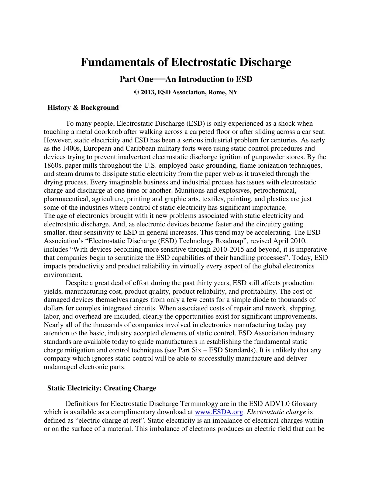 غلاف كتاب Fundamentals of Electrostatic Discharge
