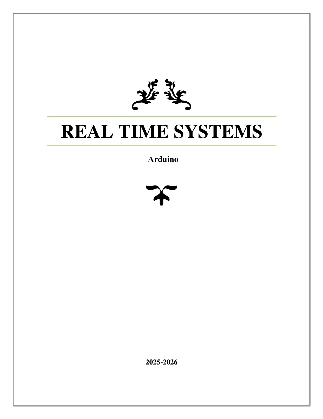 غلاف كتاب Real Time Systems Arduino