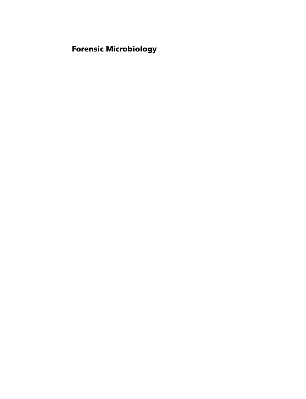غلاف كتاب Forensic Microbiology