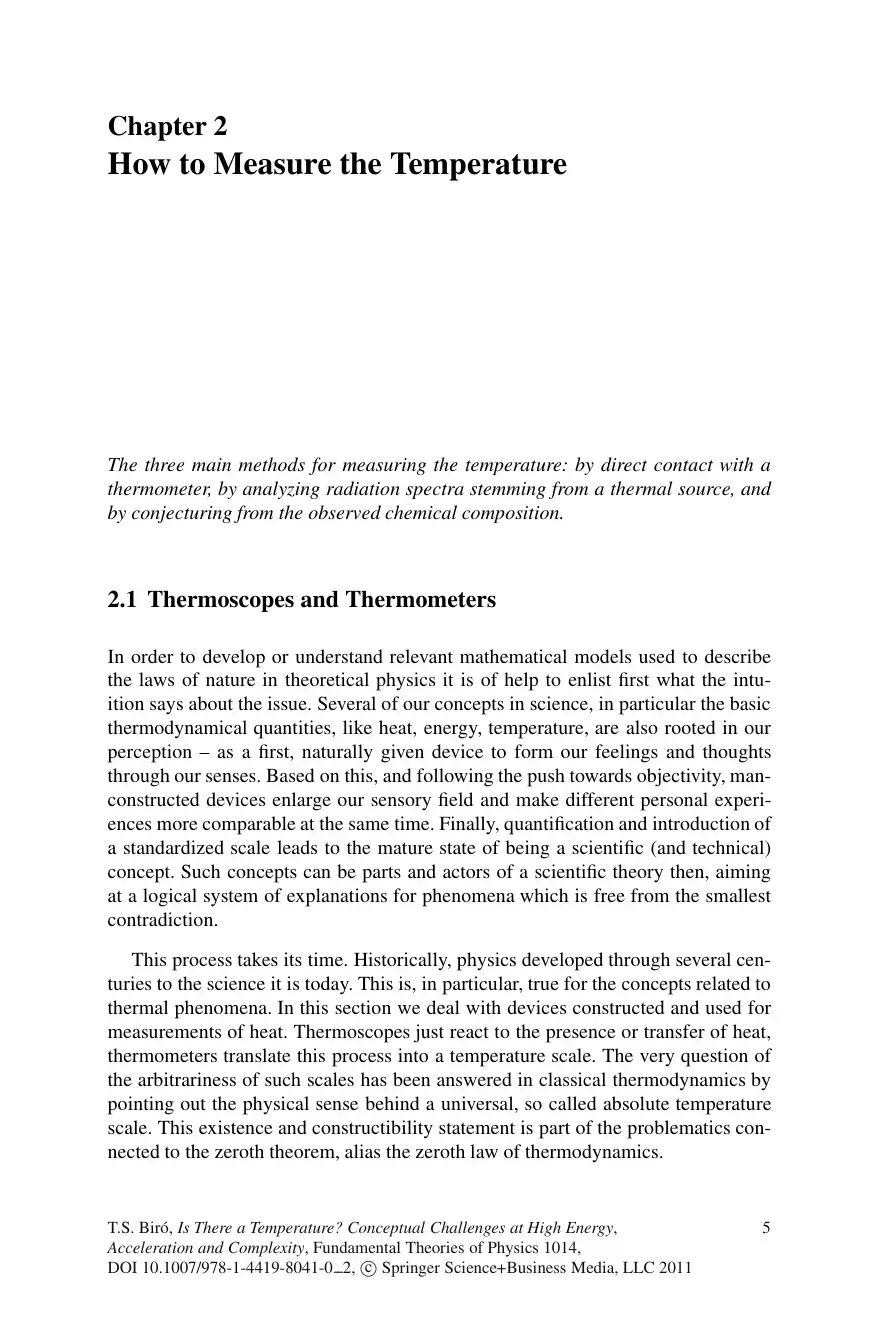 غلاف كتاب Chapter 2: How to Measure the Temperature