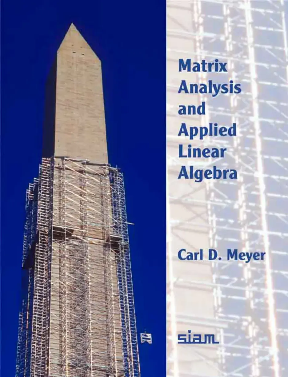 غلاف كتاب Matrix Analysis and Applied Linear Algebra