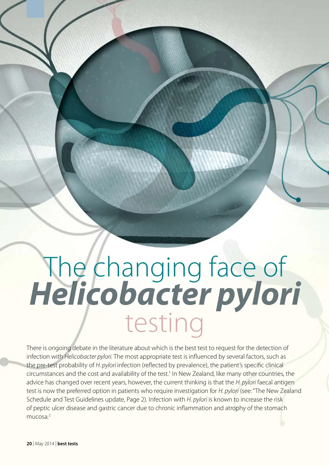 غلاف كتاب The changing face of Helicobacter pylori testing