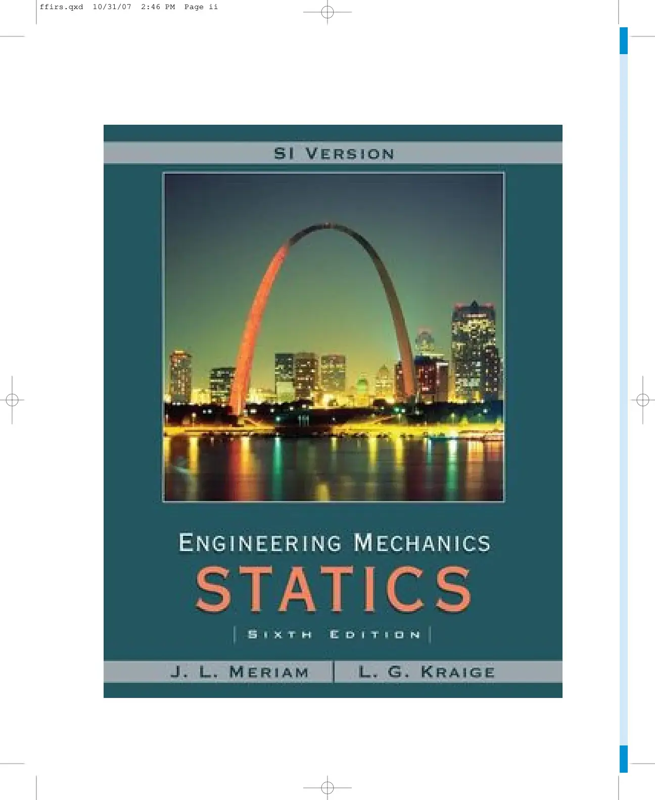غلاف كتاب ENGINEERING MECHANICS STATICS