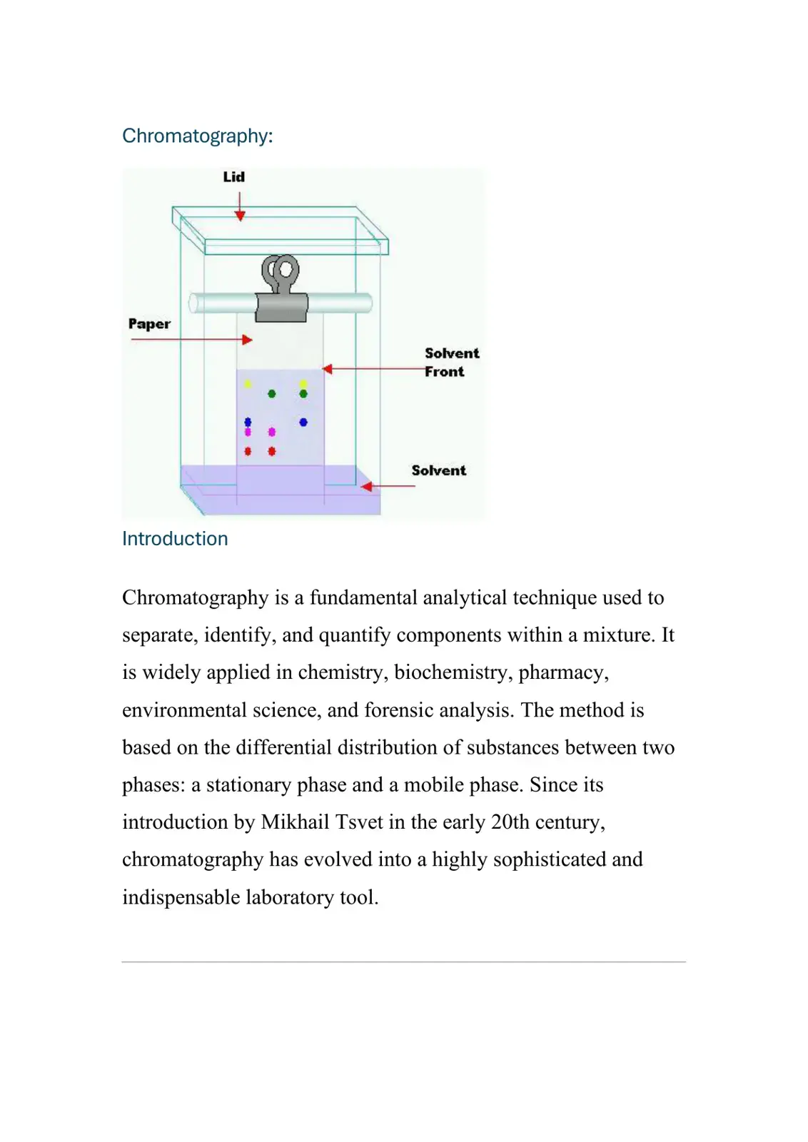 غلاف كتاب Chromatography