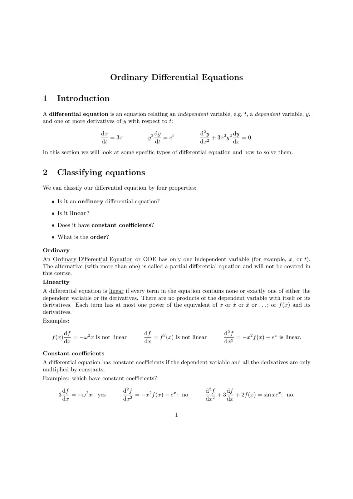 غلاف كتاب Introduction to Ordinary Differential Equations