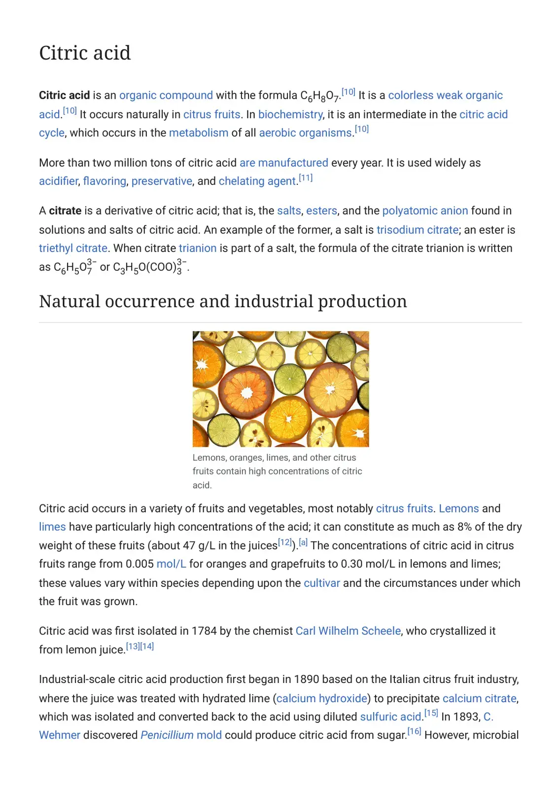 غلاف كتاب Citric acid