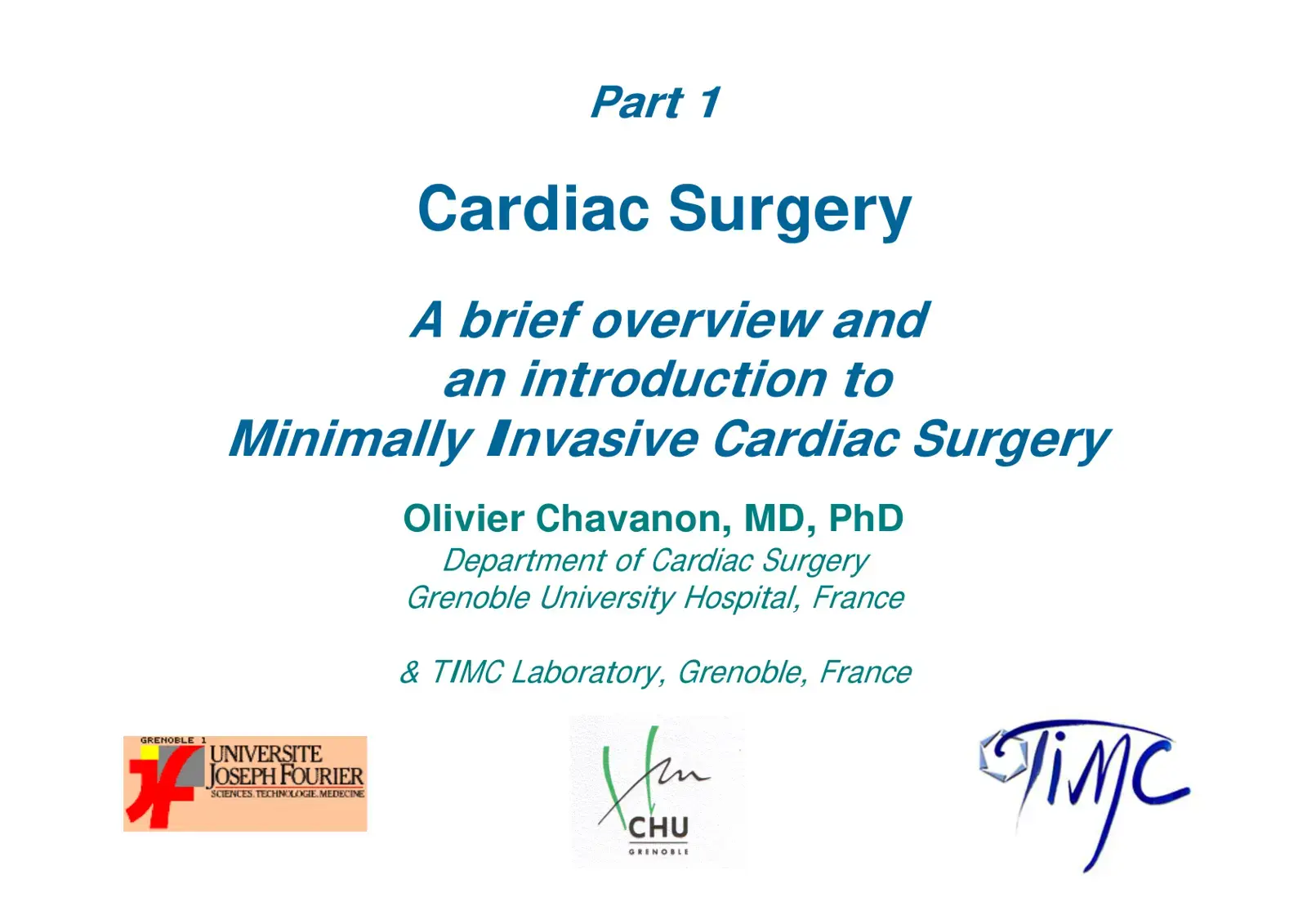 غلاف كتاب Cardiac Surgery A brief overview and an introduction to Minimally Invasive Cardiac Surgery