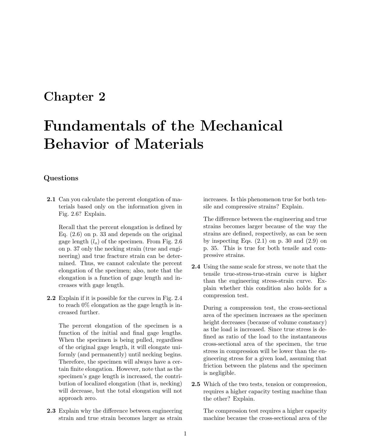 غلاف كتاب Fundamentals of the Mechanical Behavior of Materials