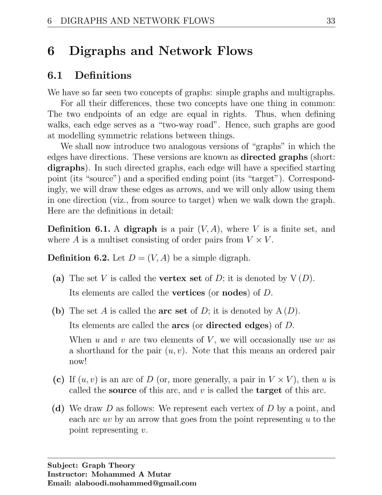 غلاف كتاب Digraphs and Network Flows – Chapter 6