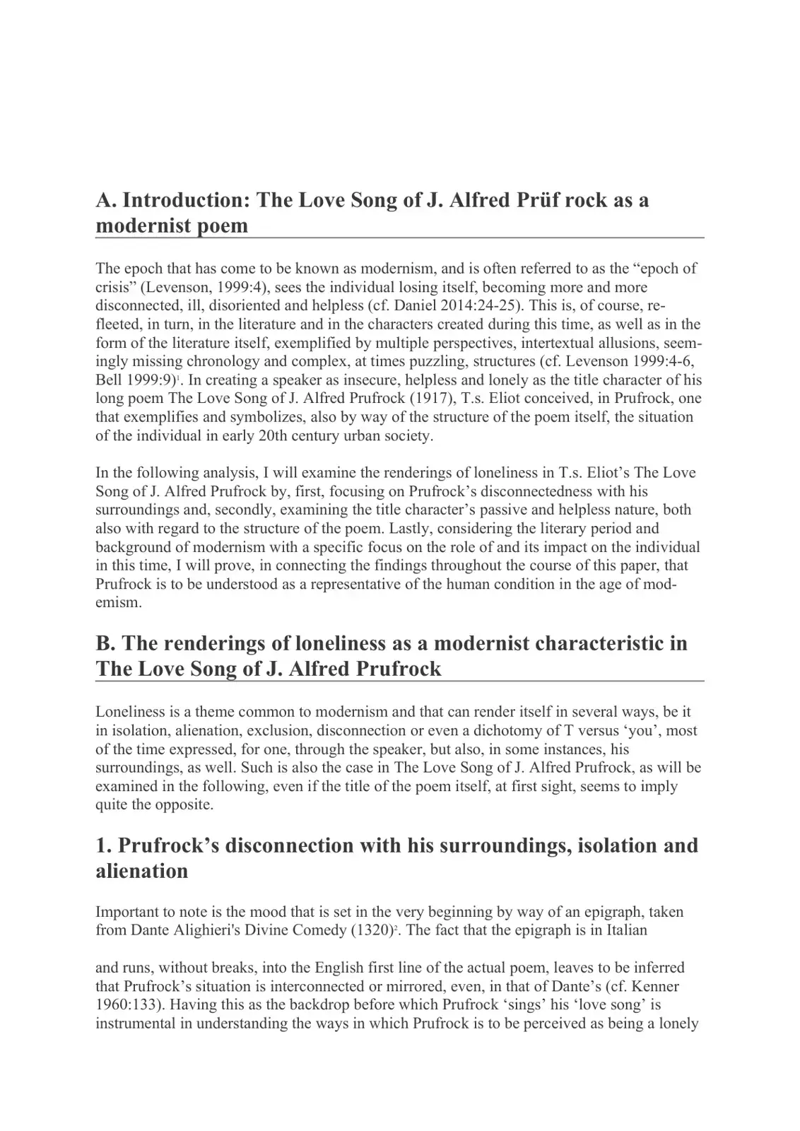 غلاف كتاب The Love Song of J. Alfred Prufrock as a Modernist Poem
