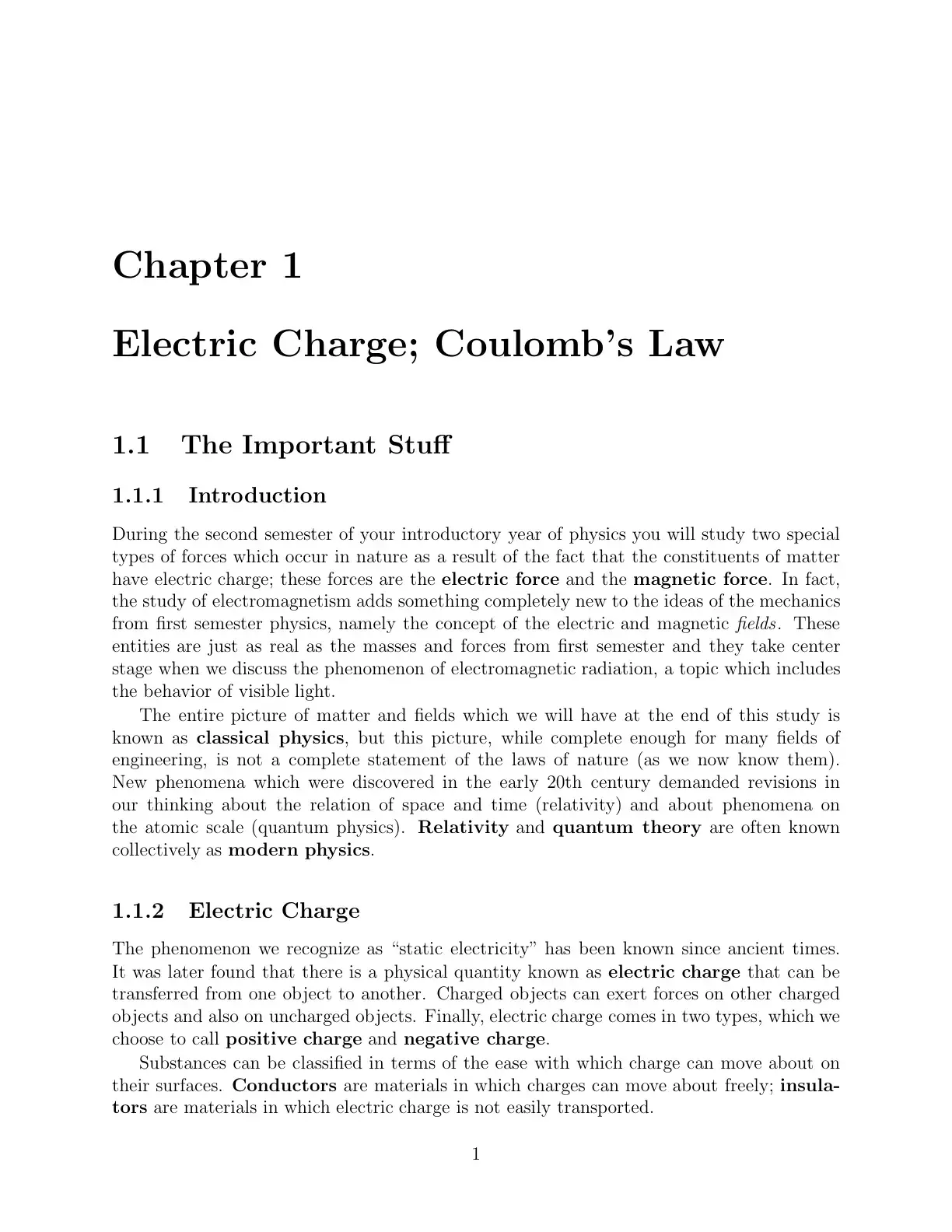 غلاف كتاب Electric Charge; Coulomb's Law