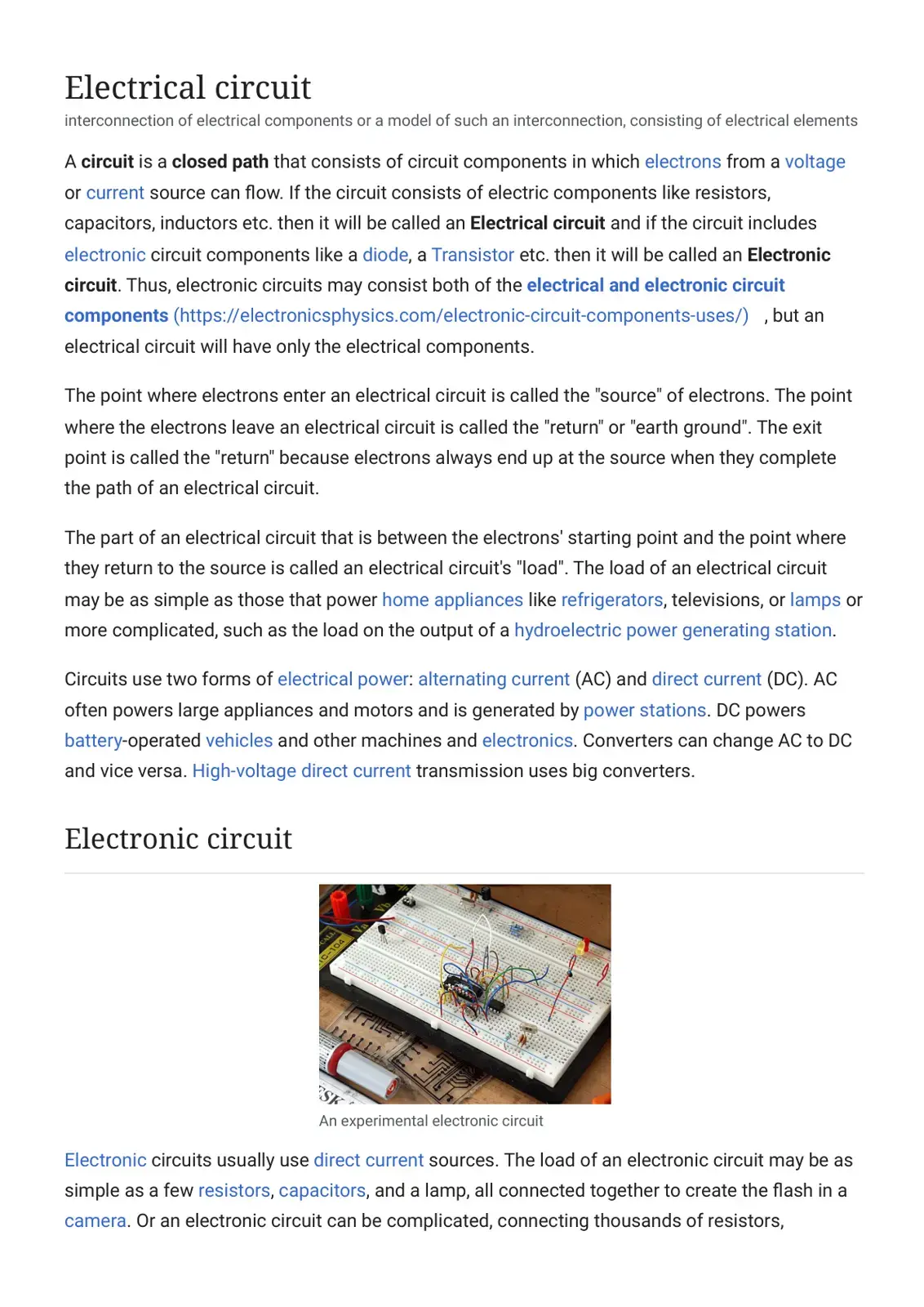 غلاف كتاب Electrical circuit