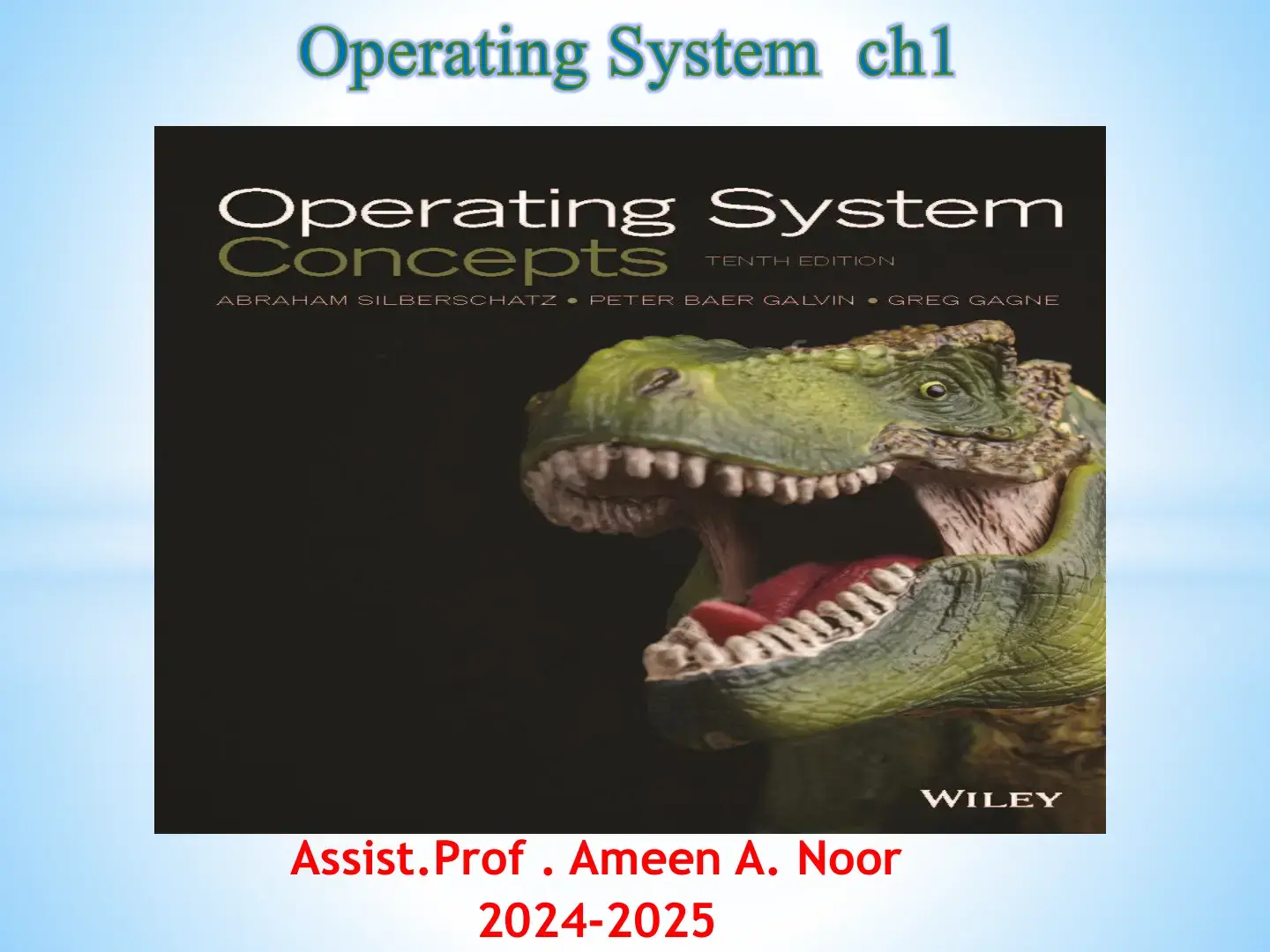 غلاف كتاب Operating System Concepts