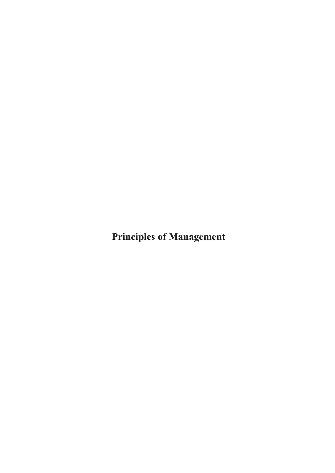 غلاف كتاب Principles of Management