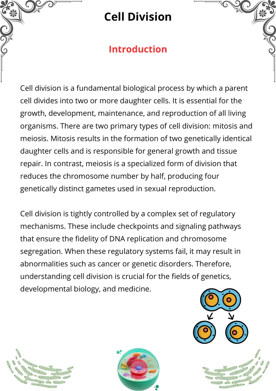 غلاف كتاب Cell Division