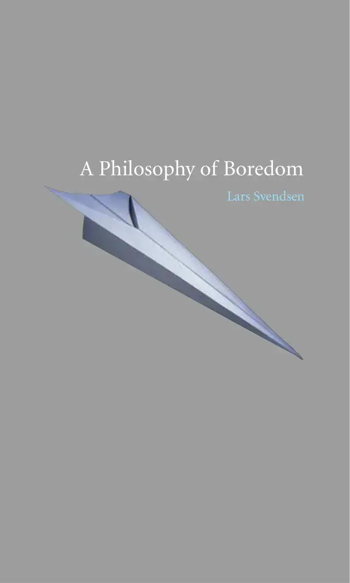غلاف كتاب A Philosophy of Boredom