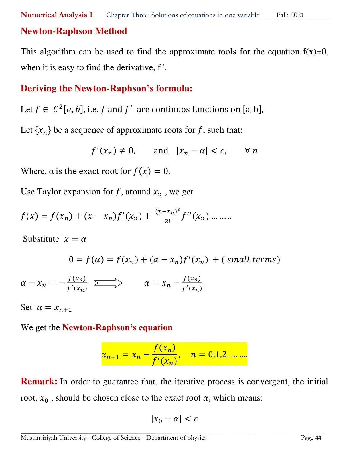 غلاف كتاب Newton-Raphson Method