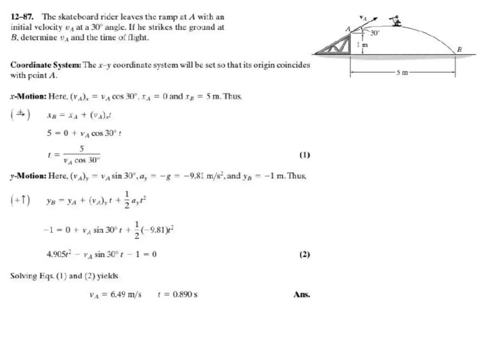 غلاف كتاب The Skateboard Rider - Projectile Motion Problem (Problem 12-87)