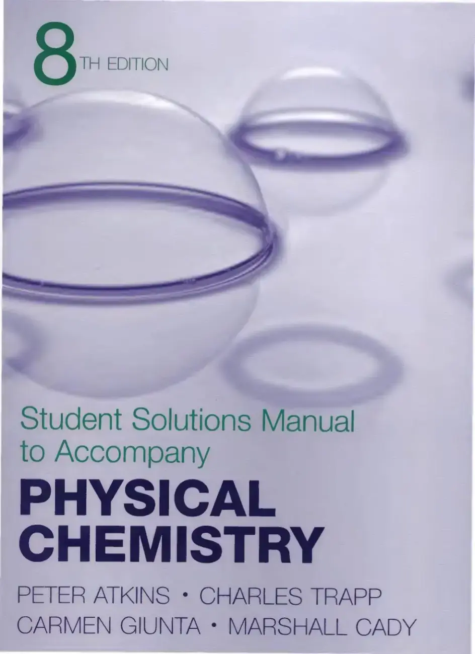 غلاف كتاب Student Solutions Manual to Accompany PHYSICAL CHEMISTRY