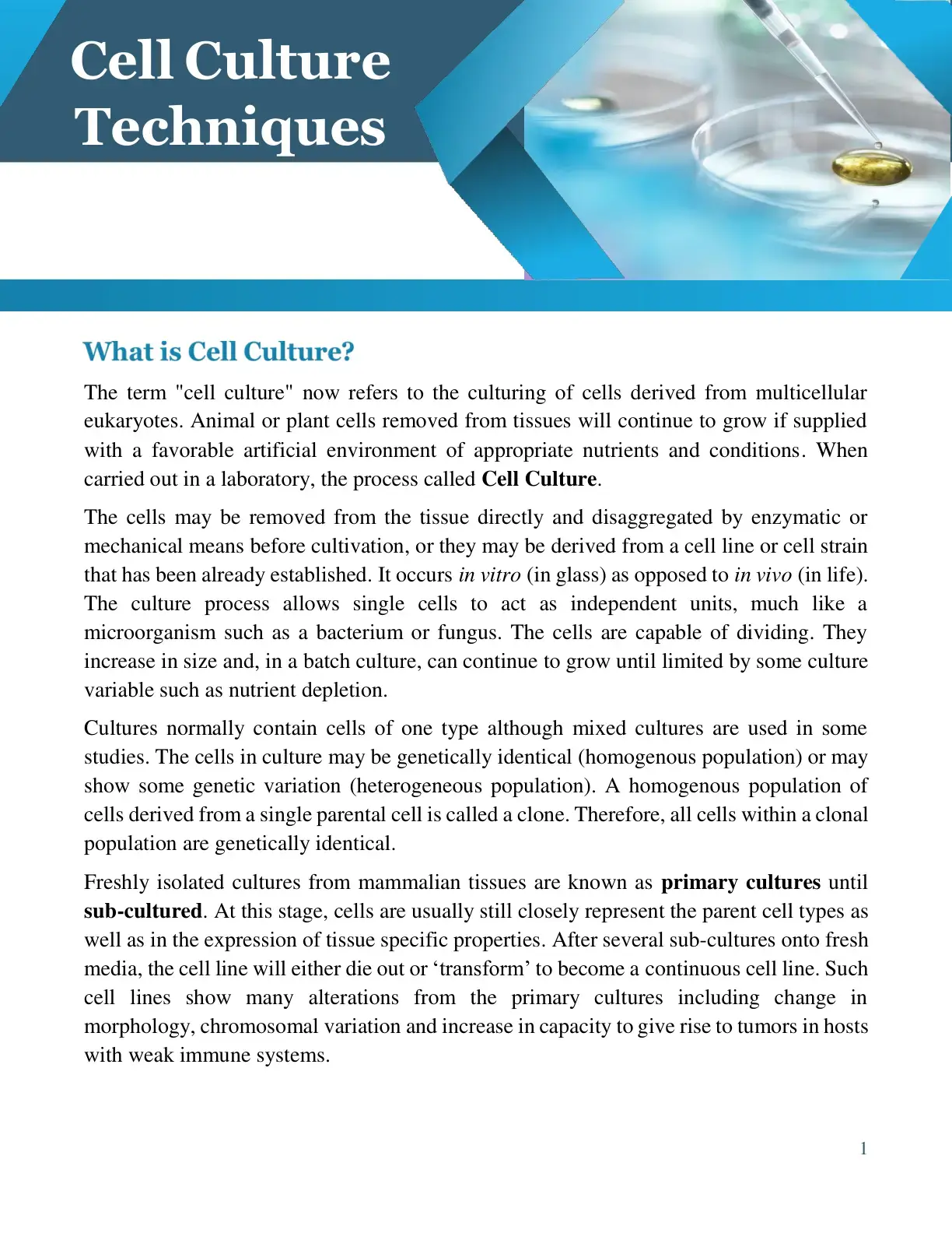 غلاف كتاب Cell Culture Techniques