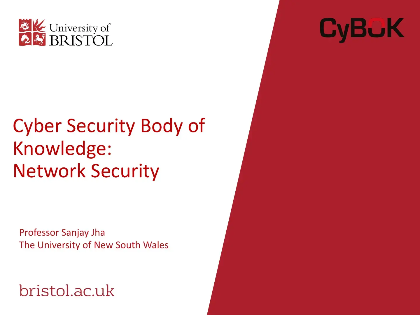غلاف كتاب Cyber Security Body of Knowledge: Network Security