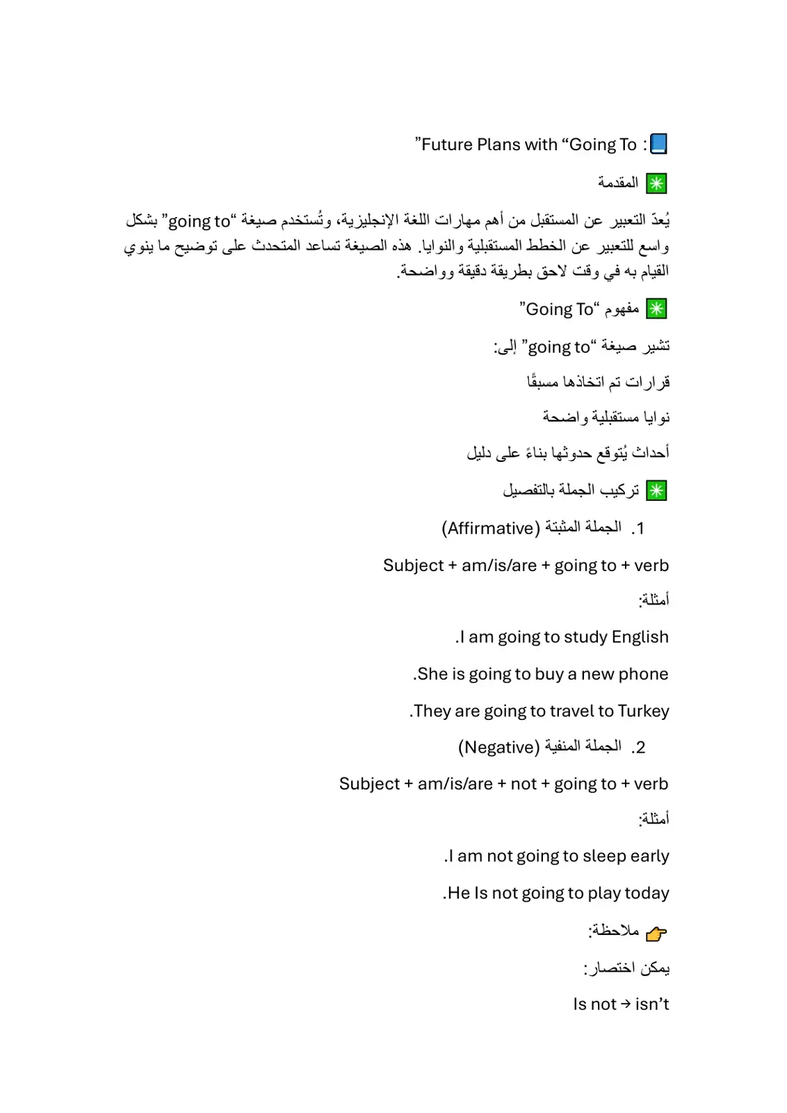 غلاف كتاب Future Plans with "Going To"