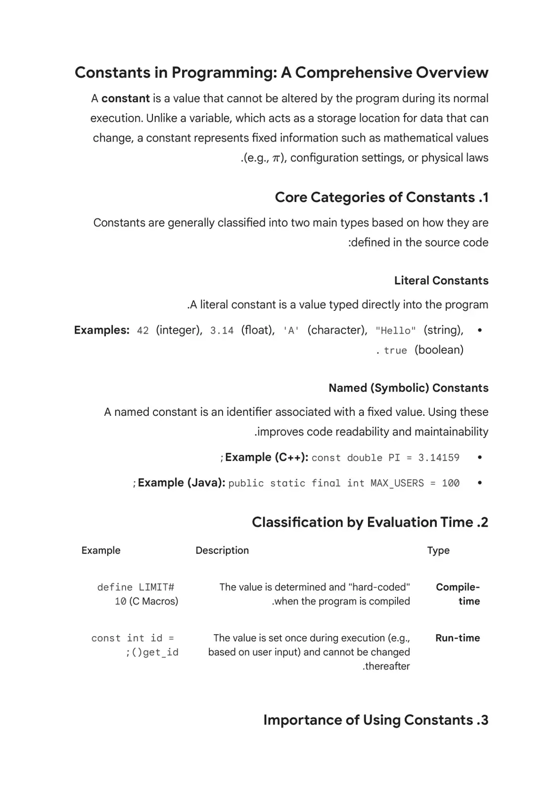 غلاف كتاب Constants in Programming: A Comprehensive Overview