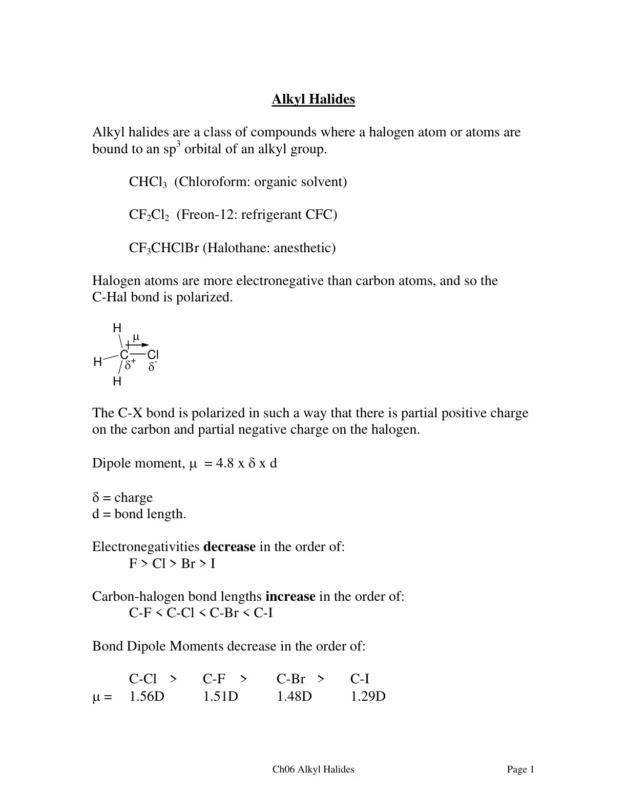 غلاف كتاب Alkyl Halides