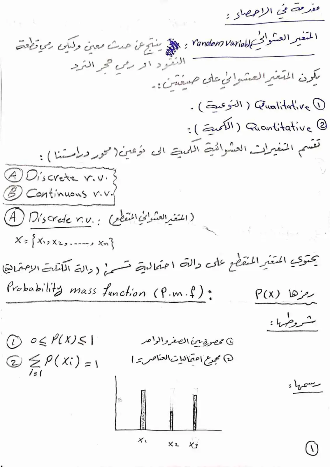 غلاف كتاب مقدمة في الإحصاء: المتغير العشوائي