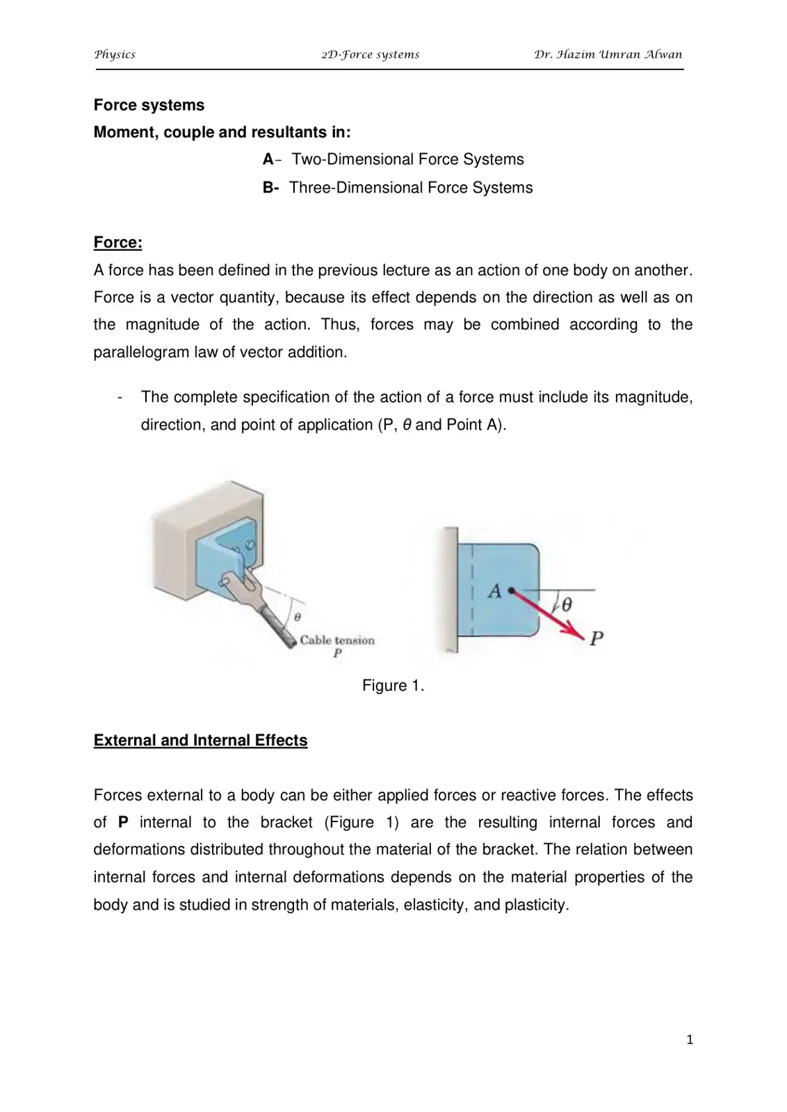 غلاف كتاب Physics 2D-Force systems