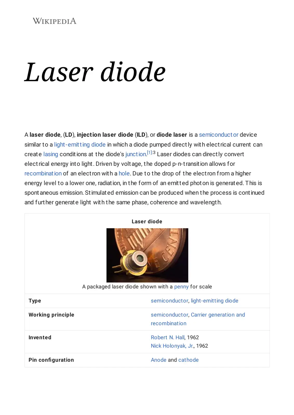 غلاف كتاب Laser Diode