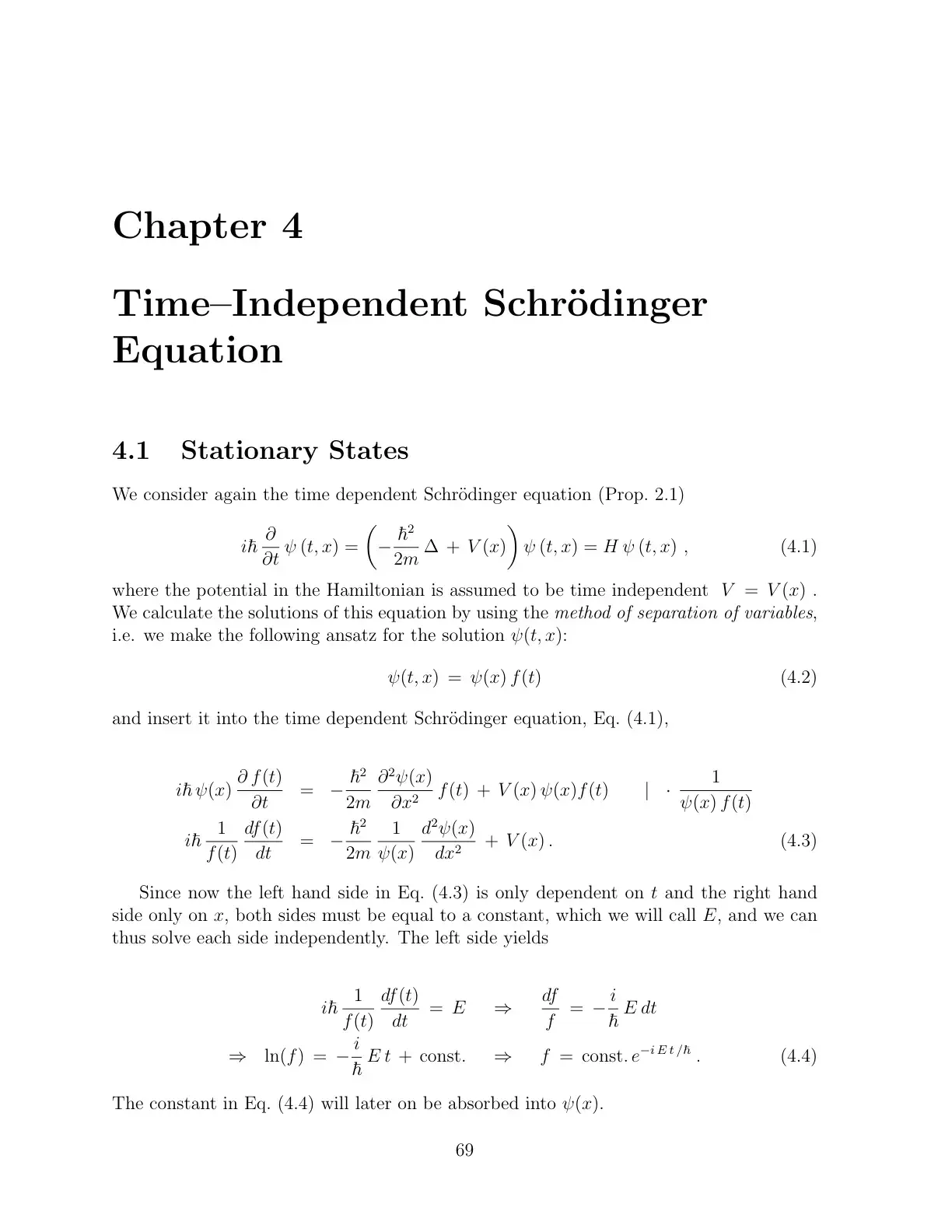 غلاف كتاب Time Independent Schrödinger Equation