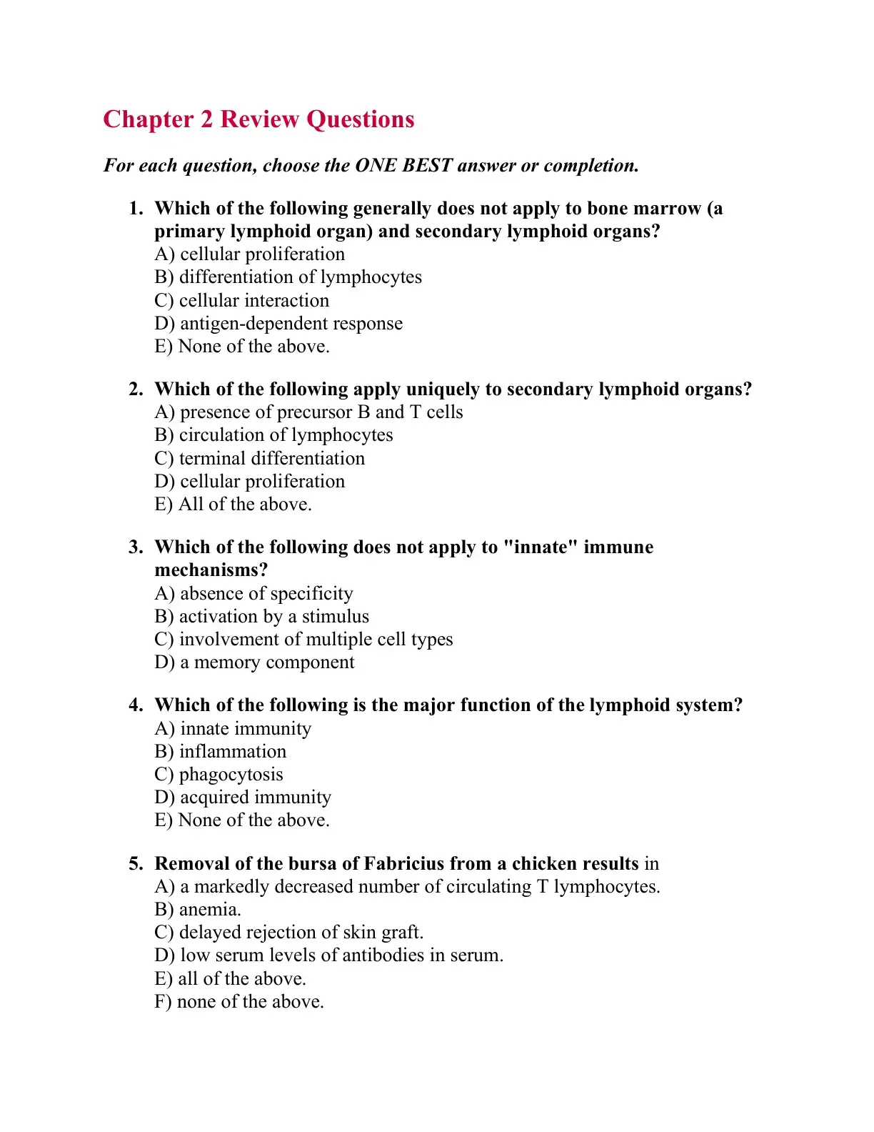غلاف كتاب Chapter 2 Review Questions
