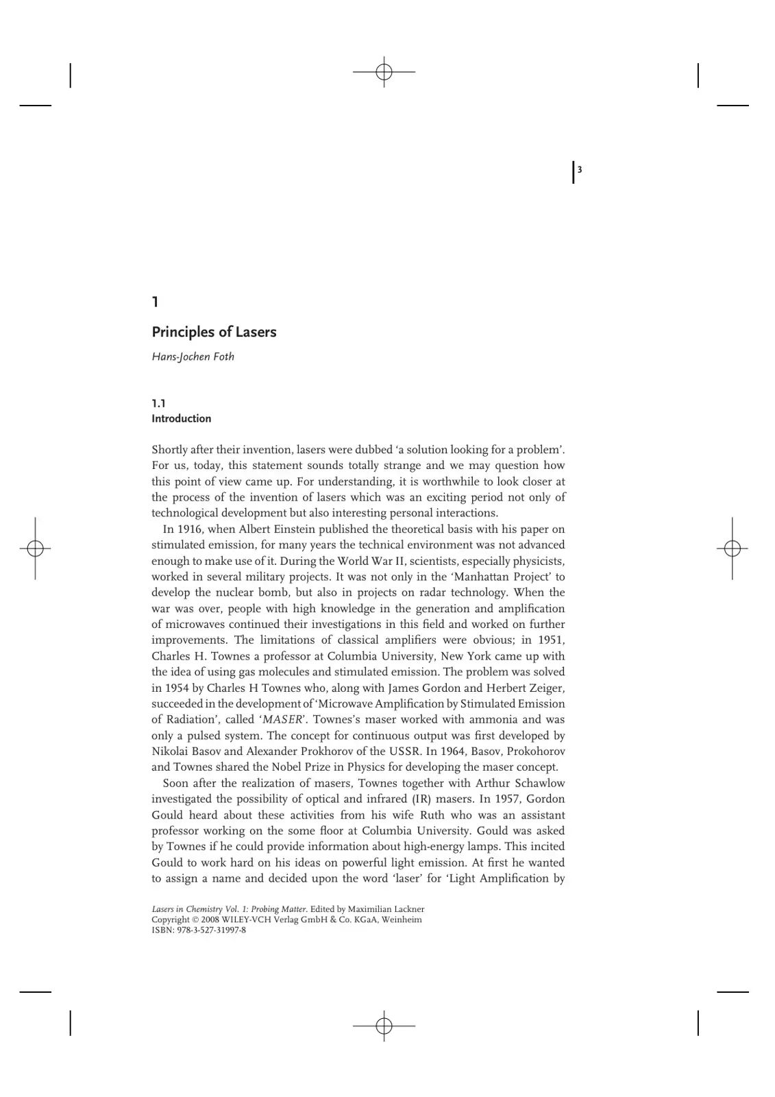 غلاف كتاب Principles of Lasers