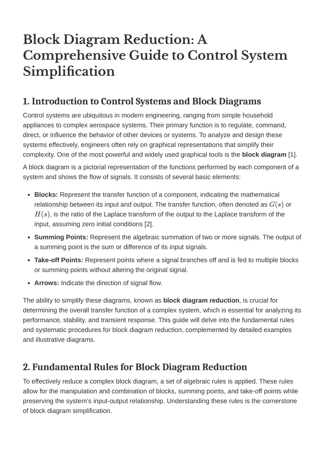 غلاف كتاب Block Diagram Reduction: A Comprehensive Guide to Control System Simplification