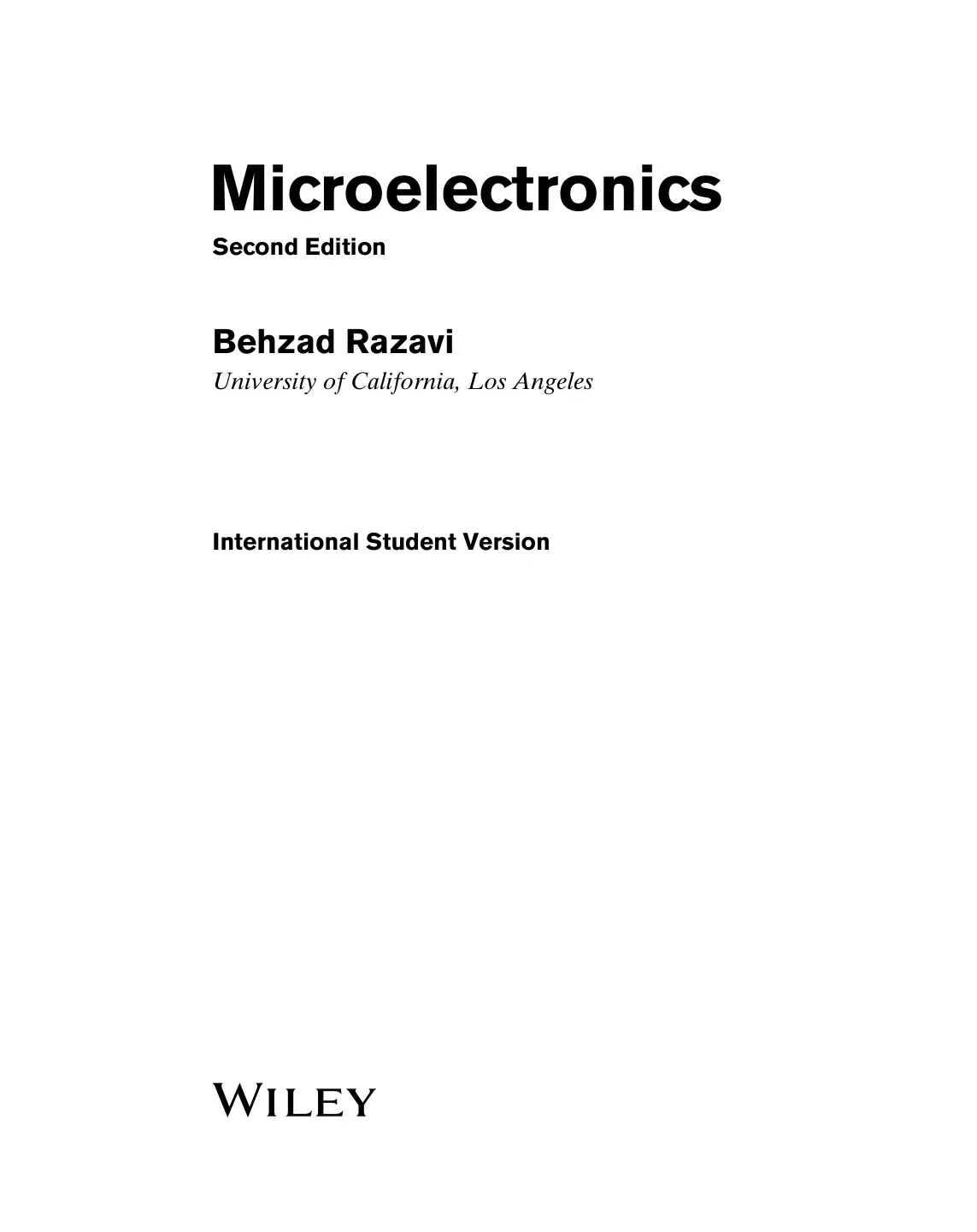 غلاف كتاب Microelectronics