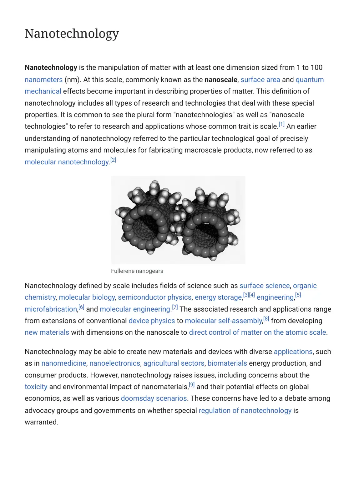 غلاف كتاب Nanotechnology