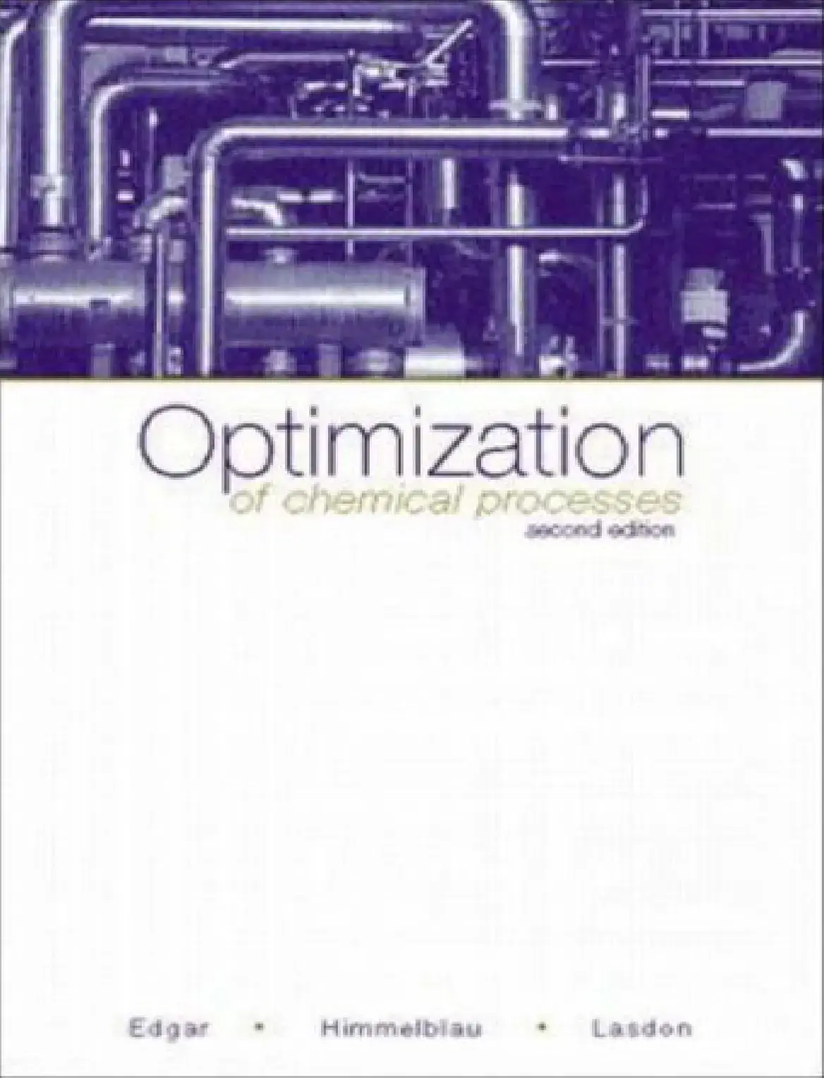 غلاف كتاب Optimization of chemical processes