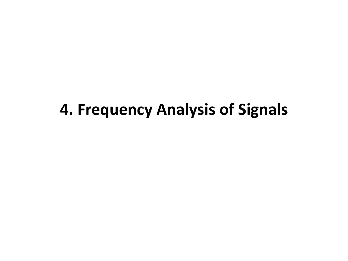 غلاف كتاب Frequency Analysis of Signals